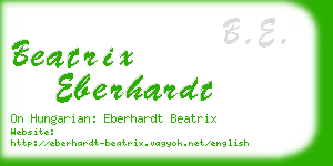 beatrix eberhardt business card